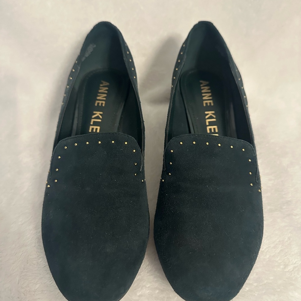 Anne Klein Green Velvet Women's Loafers